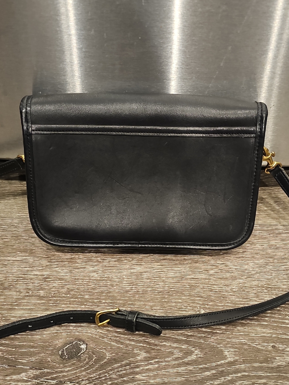 [Brand NEW] COACH Y2K Vintage Black Leather Legacy Crossbody Pocket Purse NWOT - Picture 3 of 8